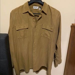 Vintage King Size Suede Button Up